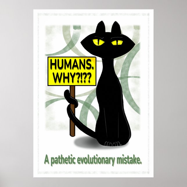 Póster divertido Bad Boogie - Humanos. ¿Por qué? c (Frente)