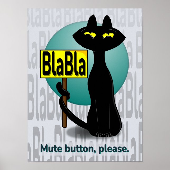 Póster divertido Bad Boogie - Letrero BlaBla (Frente)