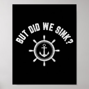 Póster Divertido barco de barca retro regalo de amante de