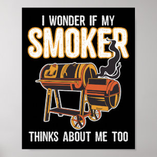 Póster Divertido Bbq A La Parrilla Me Pregunto Si Mi Ahum