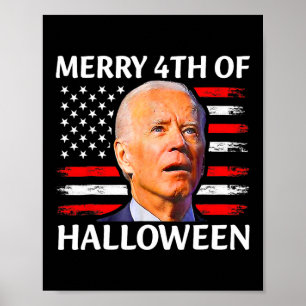 Póster Divertido Biden Confundió El 4 De Noviembre De Hal