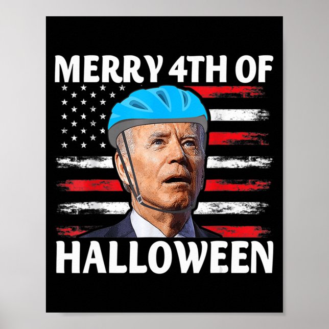 Póster Divertido Biden deslumbrado Feliz Julio Feliz Bide (Frente)