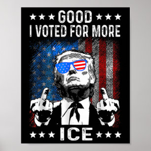Póster Divertido Bien Voté Por Más Hielo Patriótico