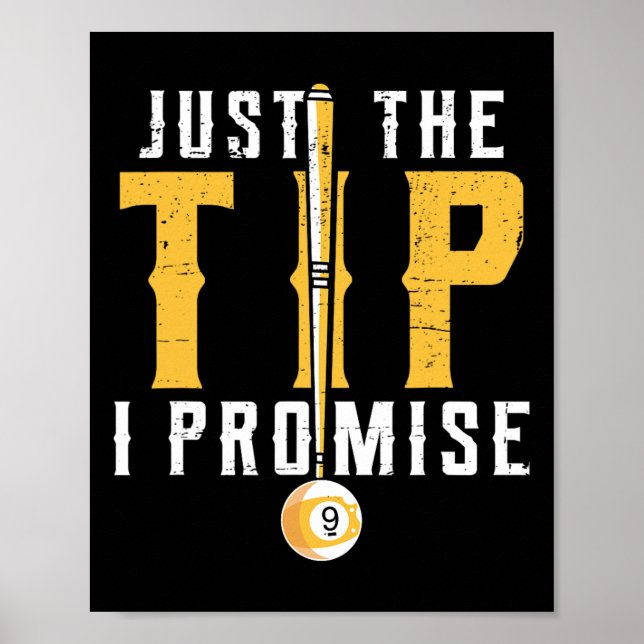 Póster Divertido Billiards The Tip (Frente)