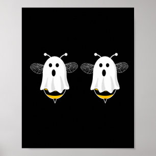 Póster Divertido Boo Abejas Parejas de Halloween Vestido