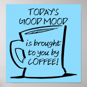 Póster Divertido Café Buen Ánimo