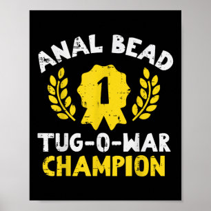Póster Divertido campeón de la guerra del Tug de la abeja