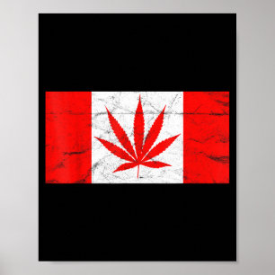 Póster ¡Divertido Canadá y hoja de marihuana! Nueva bande