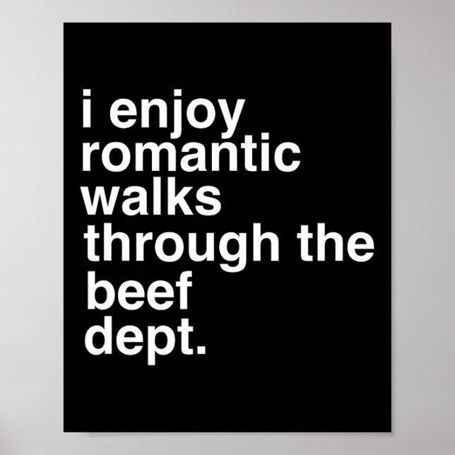 Póster Divertido Carne Bacon Beef Grilling Bbq Lover Gi (Frente)