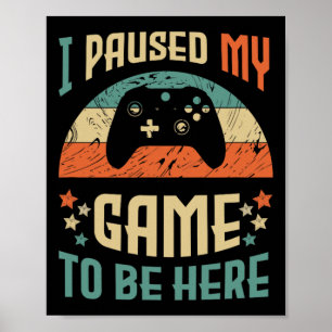 Póster Divertido Chiste de humor para videojugadores He P