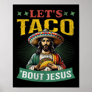 Póster Divertido Cinco De Mayo Vamos a hablar de Jesús Me