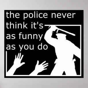 Póster divertido con el sentido del humor de la po