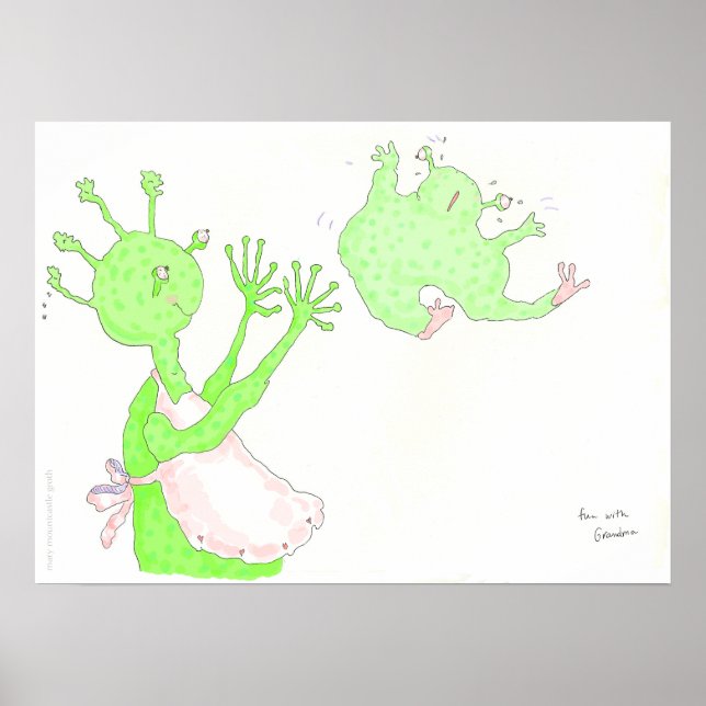 Póster ¡Divertido con la abuela! (Frente)