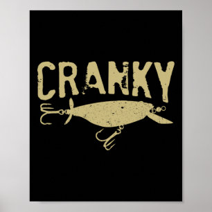 Póster Divertido Cranky - Cebo de Pesca Crankbait Humor P
