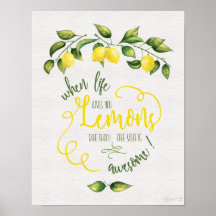 Divertido cuando la vida te da un Poster de Lemons