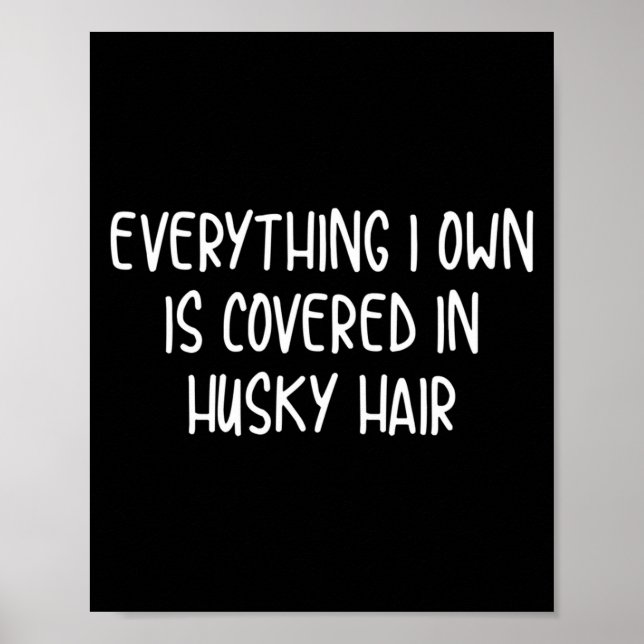 Póster Divertido cubierto de pelo de husky  (Frente)