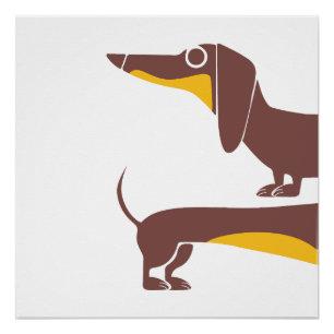 Póster Divertido dachshund lindo para padres de perros la