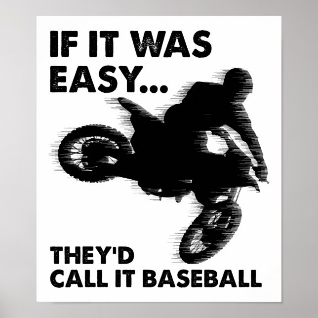 Póster Divertido de Béisbol Fácil (Frente)