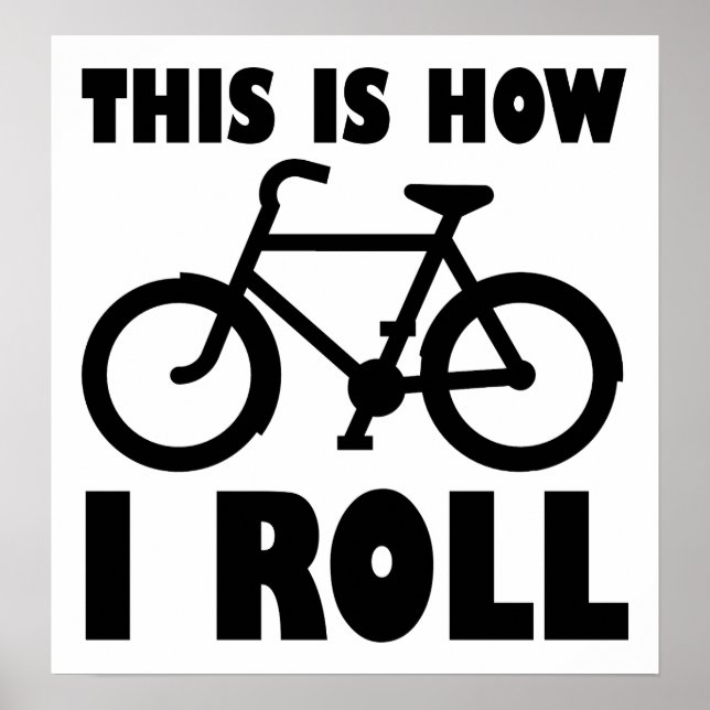 Póster Divertido de Bicicleta Cómo Rueda Yo (Frente)