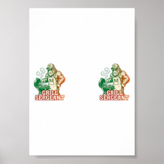 Póster divertido de Bigfoot Grill Sergeant