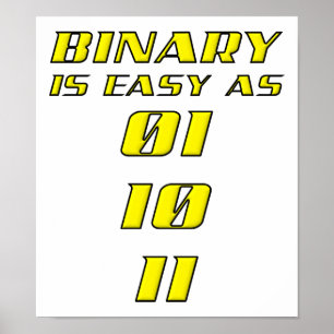 Póster Divertido de Binario Fácil