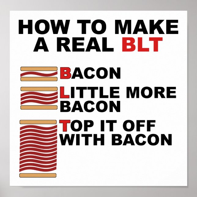 Póster Divertido de BLT Real (Frente)