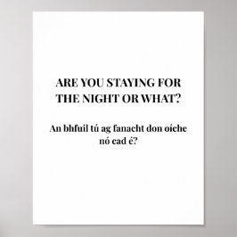 Póster divertido de citas irlandesas modernas