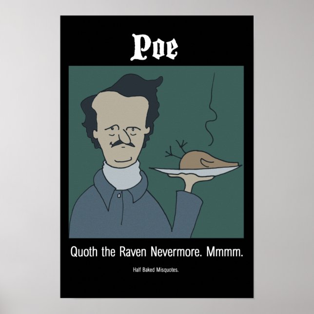 Póster divertido de Edgar Allan Poe (Frente)