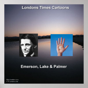 Póster divertido de Emerson y el lago