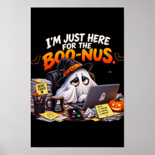 Póster divertido de fantasma de oficina para Hallo