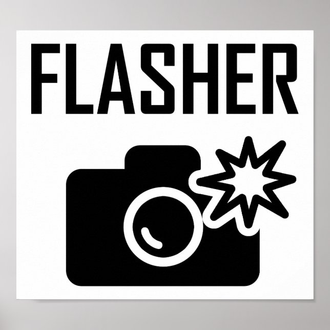 Póster Divertido de Flasher (Frente)