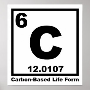 Póster Divertido de Forma de Vida Basada en Carbon