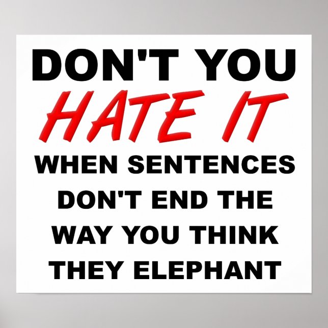 Póster Divertido de Frases Finales (Frente)