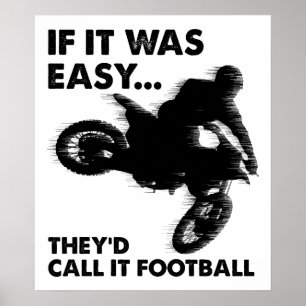 Póster divertido de fútbol fácil