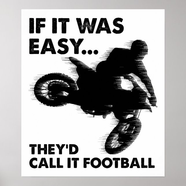 Póster divertido de fútbol fácil (Frente)