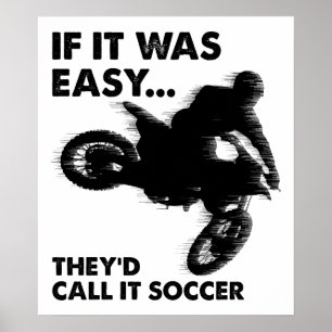 Póster divertido de fútbol fácil