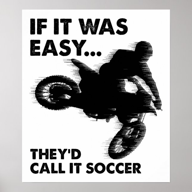 Póster divertido de fútbol fácil (Frente)