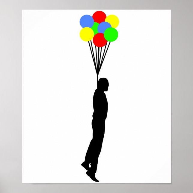 Póster Divertido de Globo Colgando (Frente)