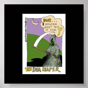 Póster divertido de Halloween de la Parca oscura