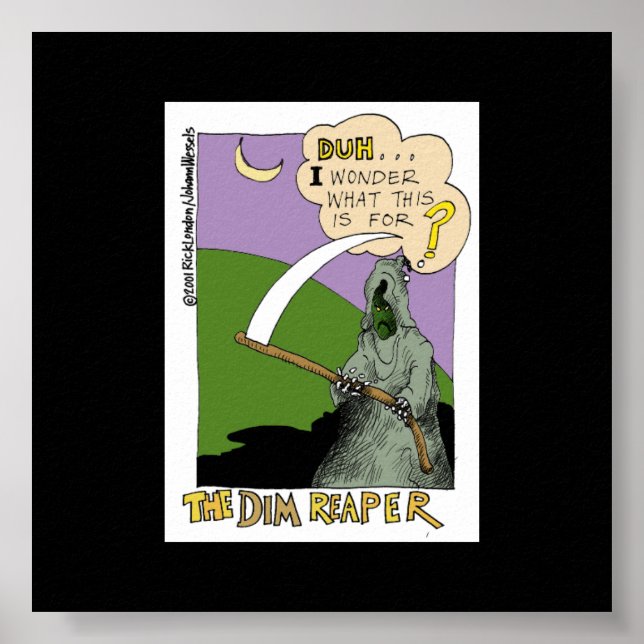 Póster divertido de Halloween de la Parca oscura (Frente)