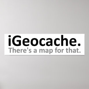 Póster divertido de iGeocache