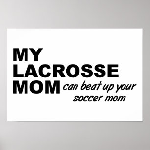 Póster Divertido de Mamá de Lacrosse