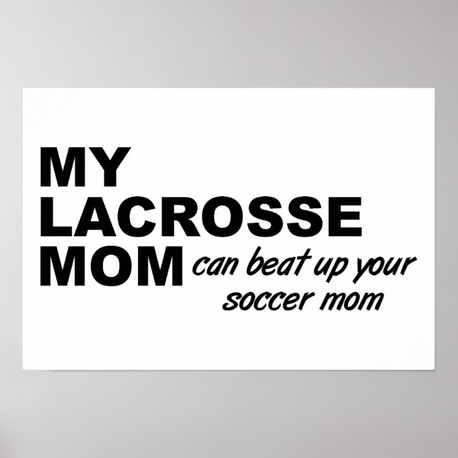 Póster Divertido de Mamá de Lacrosse (Frente)