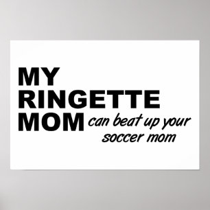 Póster Divertido de Mamá de Ringette