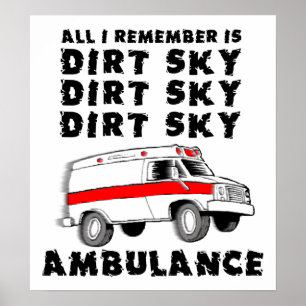 Póster Divertido de Moto de Motocross de Ambulanci