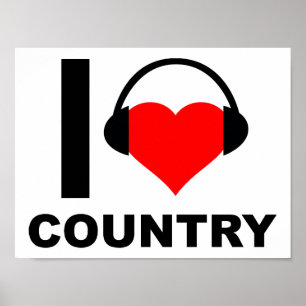 Póster Divertido de Música Country