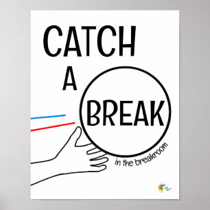 Póster divertido de oficina para la sala de descan