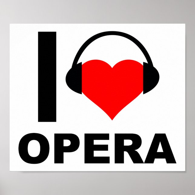 Póster Divertido de Ópera Me Encanta (Frente)