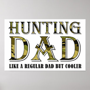 Póster Divertido de Papá Cazador