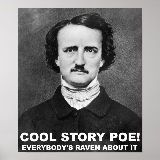 Póster divertido de Poe con historia genial (Frente)